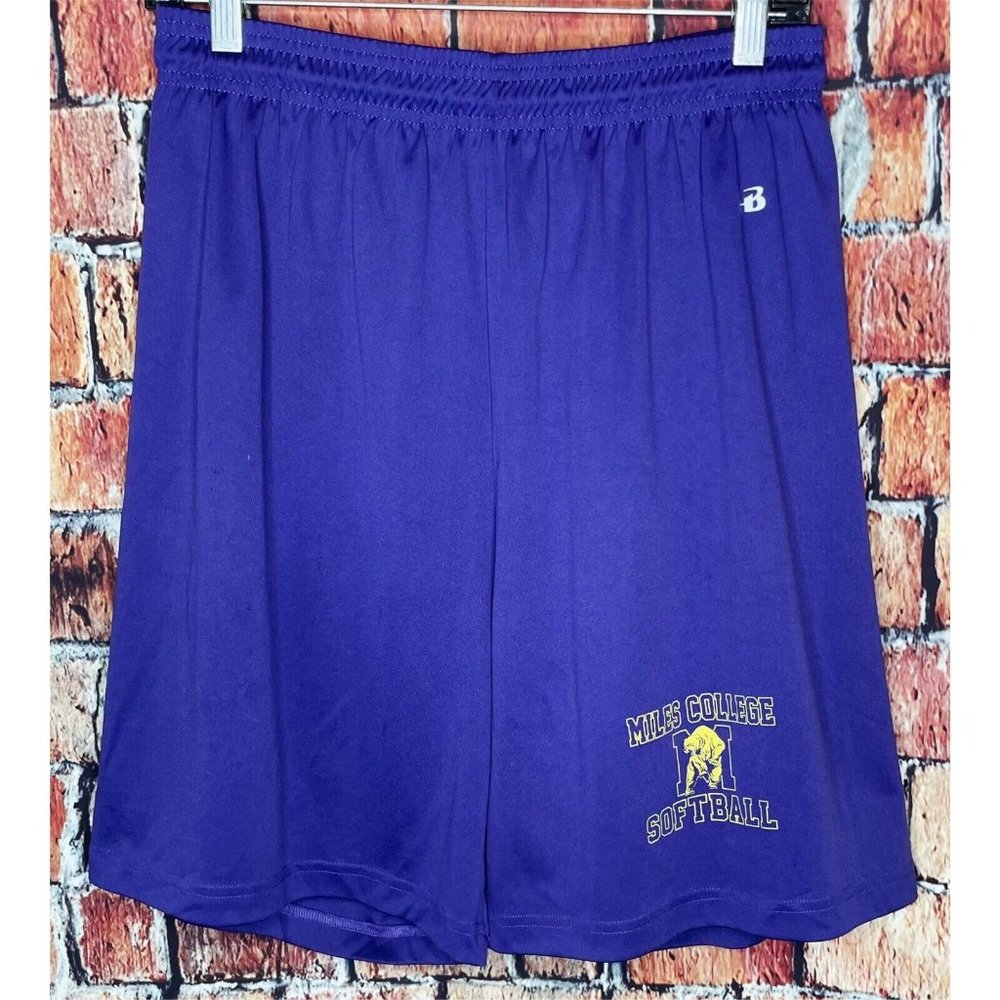 Miles College Lady Bears Softball Shorts Women’s Medium Purple Gold Stretch HBCU